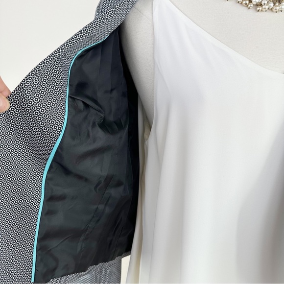 Worthington Size 8 Black White Cirque Blazer Suit Jacket - Picture 5 of 12